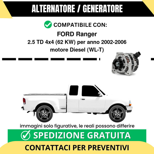 Alternatore ford ranger td - ford, 2.5