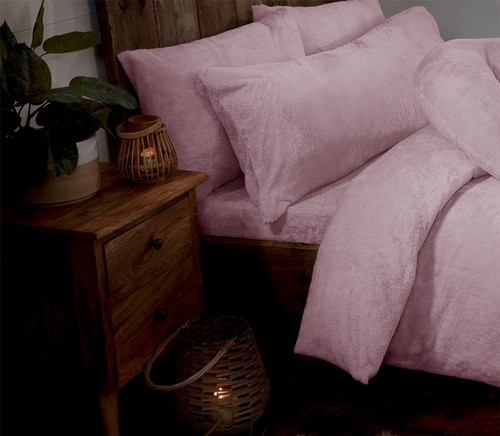 Blush pink teddy fleece - blush,