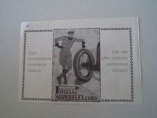 advertising Pubblicità 1929 PNEUMATICI PIRELLI SUPERFLEX CORD