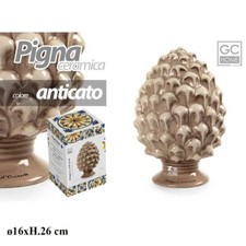 PIGNA SICILIANA IN CERAMICA ANTICATA CM D.16xH.26 ARREDO INTERNO CASA ART.62458