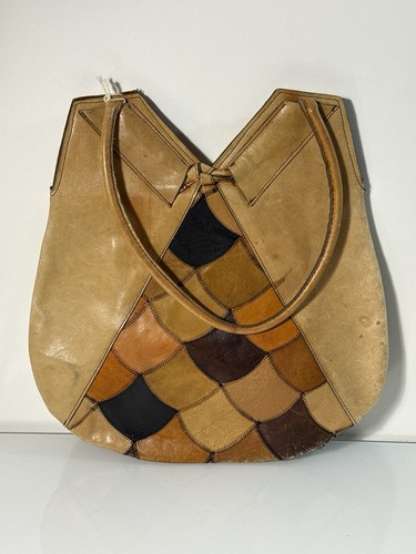 Borsa tote pelle patchwork - in,