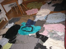 Lotto stock vestiti vintage Donna jeans felpe giacche tailleur camicie Inter