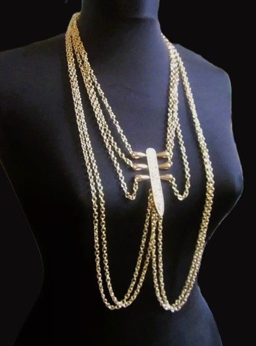 Collana acciaio inox oro - , rosa