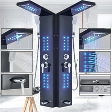 Pannello doccia nero LED