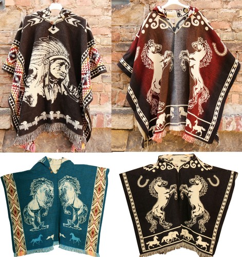 Mantello poncho indiano - mantello,