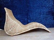 Sedia a sdraio in vimini e