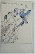 CARTOLINA RUBINO FIRMATA SATIRICA PRIMA GUERRA MONDIALE WW1 REGGIMENTALE 