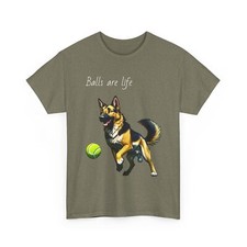 German Shepherd Chasing Ball