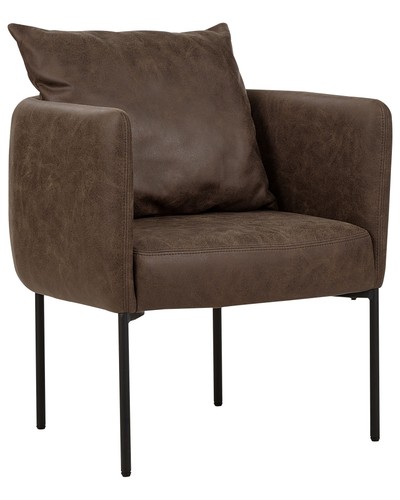 Poltrona ecopelle marrone - poltrona,