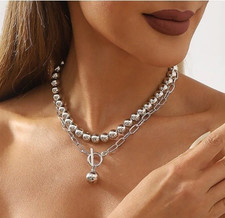 Collana girocollo perle sfere