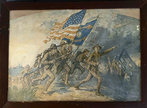 Raro poster originale 1917 wwi - originale,