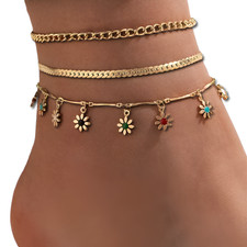 Cavigliera margherita oro