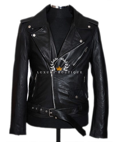 Giacca brando nera uomo biker - brando,