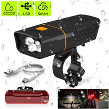 Kit Luci Bicicletta Led Ricaricabile Anteriore e Posteriore Faro Fanale bici