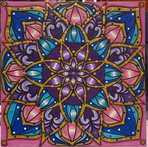 Mandala tela senza - tela,senza, cornice