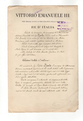 Documento antico firmato