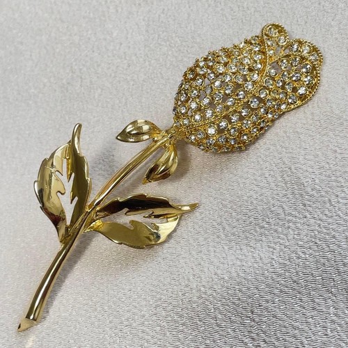 Spilla vintage con strass - , rosa