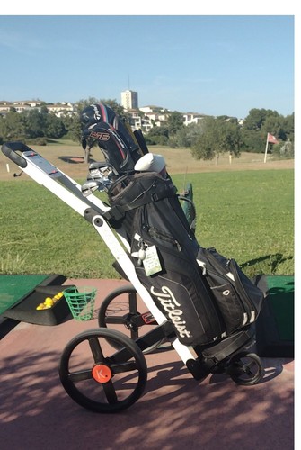 Chariot golf blanc - 3, roues