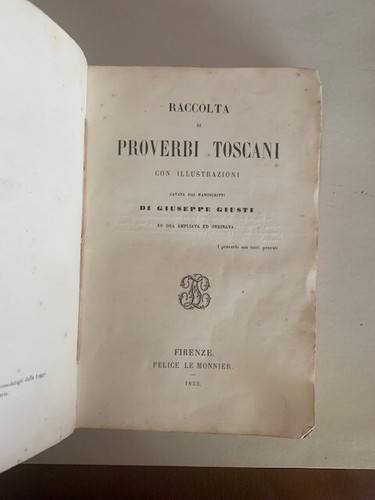 Collezione proverbi toscani - collezione,