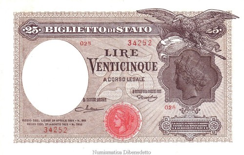 Regno lire aquila latina - 25,