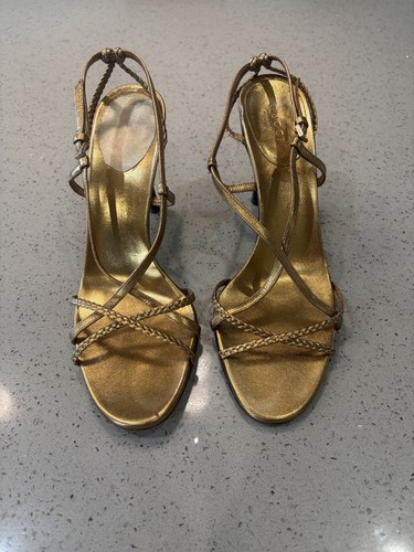 Gucci gold tone sandals size - gucci,