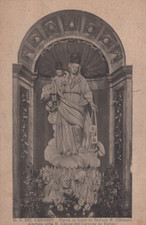 CARTOLINA  TORINO STATUA IN LEGNO DI STEFANO M. CLEMENTI CHIESA NON VIAGGIATA
