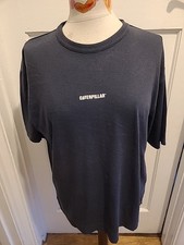 T-shirt uomo Caterpillar taglia grande blu navy manica corta