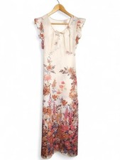 Abito camicia da notte vintage Graziella in nylon floreale anni 70