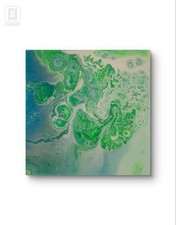 Quadro astratto 30x30cm dipinto a mano acrilico su tela arte contemporanea