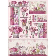 Carta decoupage Pinky House
