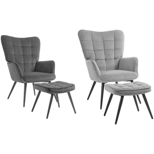 Homcom poltrona imbottita - homcom,