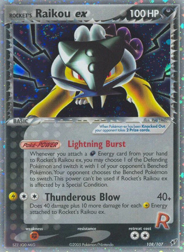 Pokemon rocket raikou ex - rocket's,