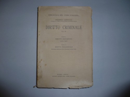 Diritto criminale emanuele - diritto,