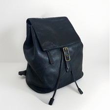 Zaino da giorno Coach Y2K vintage 100% pelle fibbia ottone dorato coulisse la fila