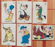 Lotto 6 vecchie figurine Walt Disney: Clarabella, Flip, Gimmi, Topolino, Tippete