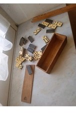 Antico Gioco Domino Inizi 900 In Avorio Ed Ebano