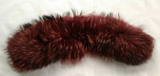 collo colletto pelliccia pellicceria pelo murmasky tinto rosso 52 cm x 10 cm