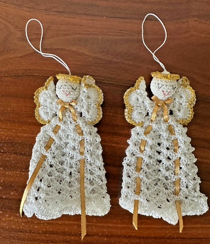 Set angeli bianchi - set, uncinetto