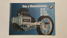 LIBRETTO MANUALE USO E MANUTENZIONE BMW K75 - K75 S - K75 RT ITALIANO
