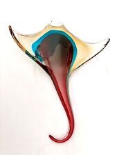 Vintage Handmade Glass Vetro Sommerso    MURANO SCULTURA MANTA by Oscar ZANETTI