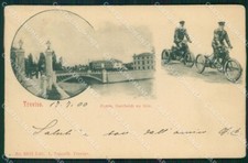 Treviso città Ponte Garibaldi Sile Moto cartolina QT8099
