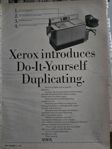 Xerox 2400 1966 duplicatrice