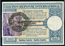 IRC1021 / ARGENTINE - Lo16u - 1 PESO.... + 300 Pesos - Coupon Risposta