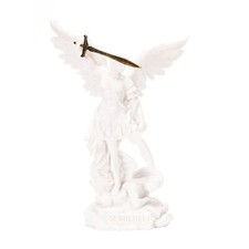 Arcangelo San Michele Statua Scultura Vs Lucifero 9,05 pollici