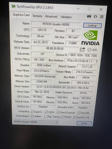 Nvidia quadro k6000 gb - quadro,