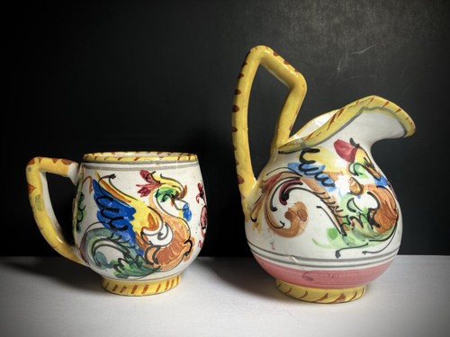 Brocca tazza deruta italiana - brocca, e