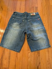 Pantaloncini denim blu larghi