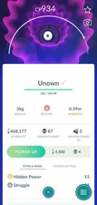 Pokémon Unown M Go