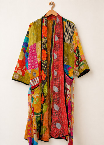 Vintage kantha kimono - vintage,