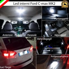 KIT LED INTERNI ABITACOLO FORD C-MAX 2 COMPLETO + LED TARGA CANBUS 6000K BIANCO